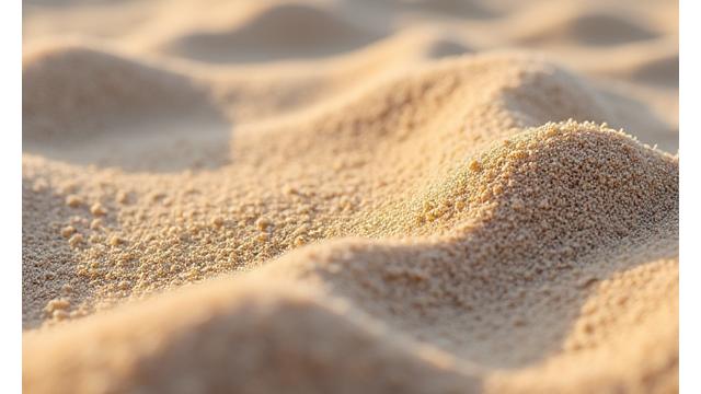 Close-up of sand easily sliding off a beach towel fabric